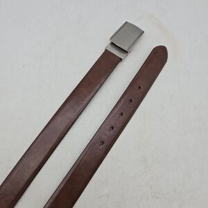 Structure Belt Brown Black Reversible Syn Leather Dress Mens 36 Gunmetal Buckle